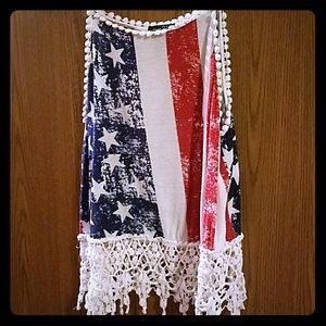 American flag crop top